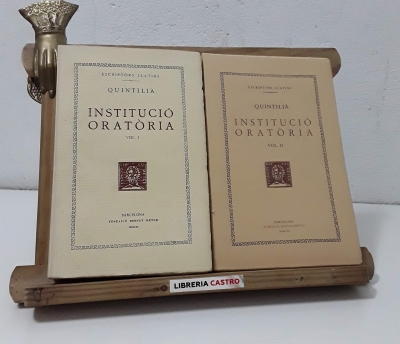 Institució Oratòria (Volums I i II) - Quintilla