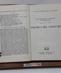 Política de consumo - Pedro Gual Villalbí.