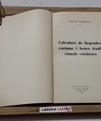 Calendari de llegendes, costums i festes tradicionals catalanes - Aureli Capmany