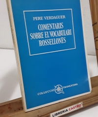 Comentaris sobre el vocabulari rossellonès - Pere Verdaguer.