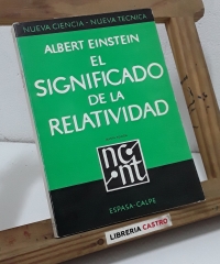 El significado de la relatividad - Albert Einstein.