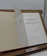 Efemérides y comentarios 1952-1954 - Gregorio Marañón